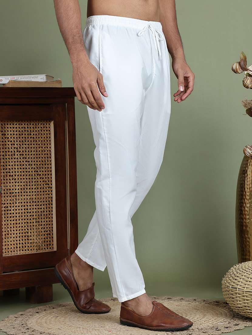 men solid mid rise ethnic bottom wear pyjama - 22401684 -  Standard Image - 3
