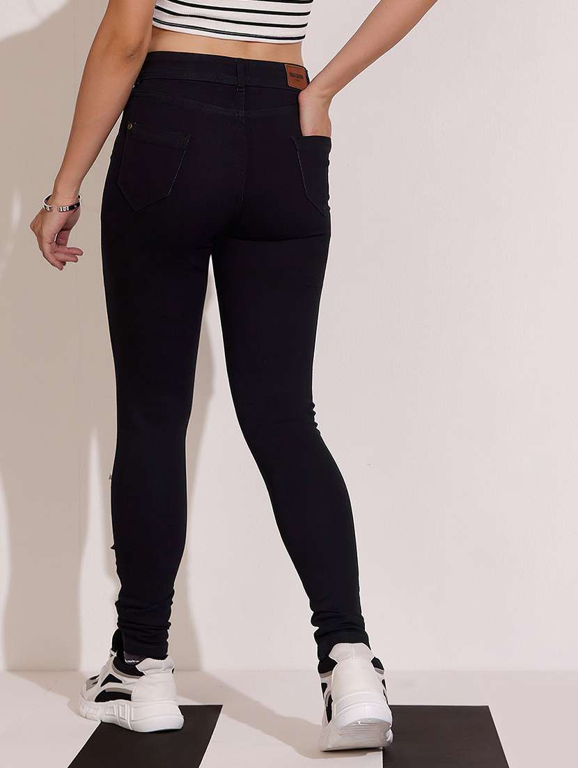 women distressed high rise skinny jeans - 22402028 -  Standard Image - 3
