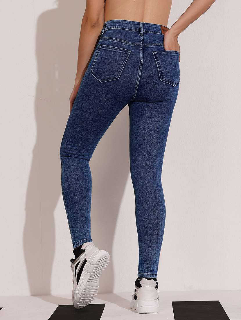 women solid high rise skinny jeans - 22402075 -  Standard Image - 3