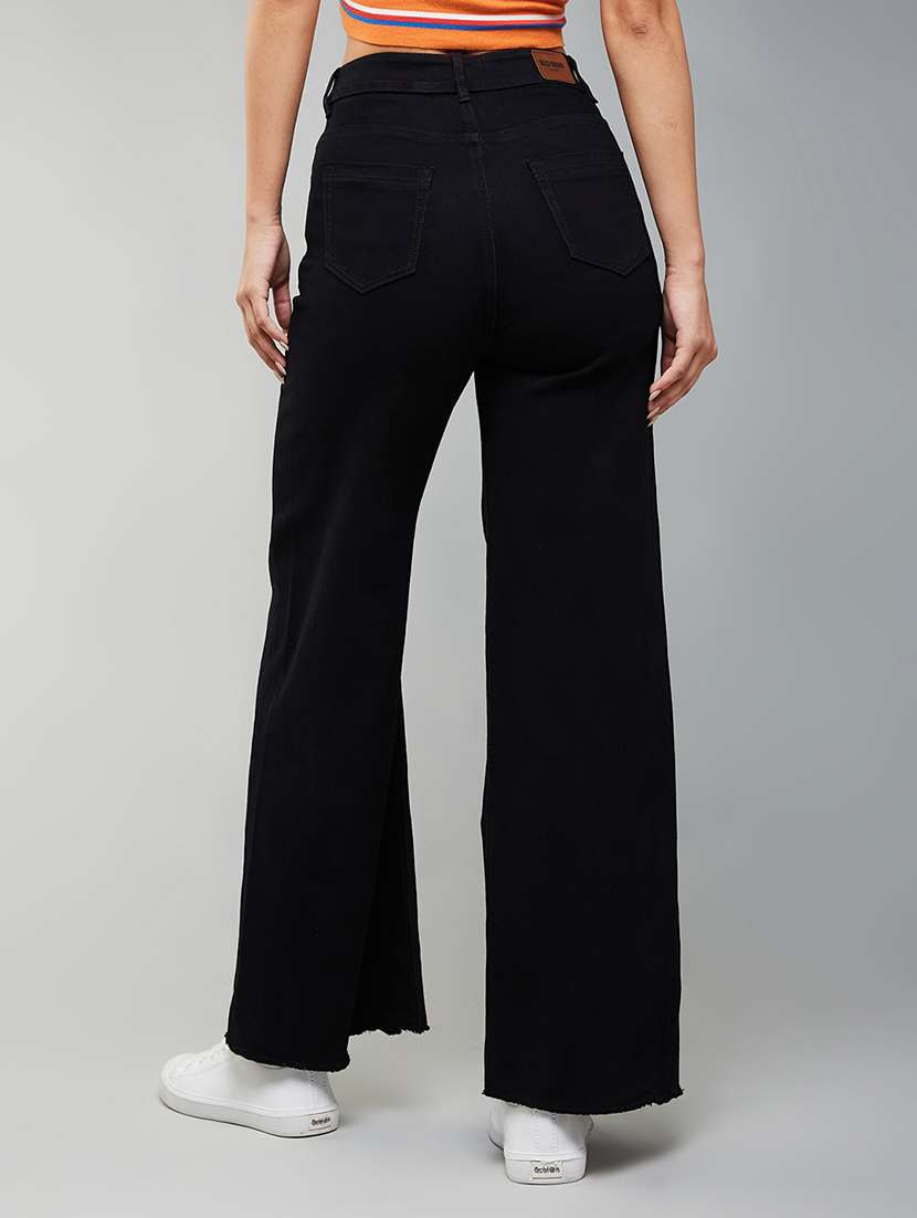 women solid high rise bootcut jeans - 22402076 -  Standard Image - 3