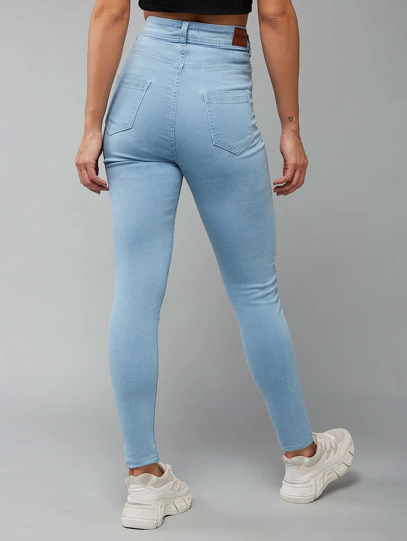 women solid high rise skinny jeans - 22402098 -  Standard Image - 3