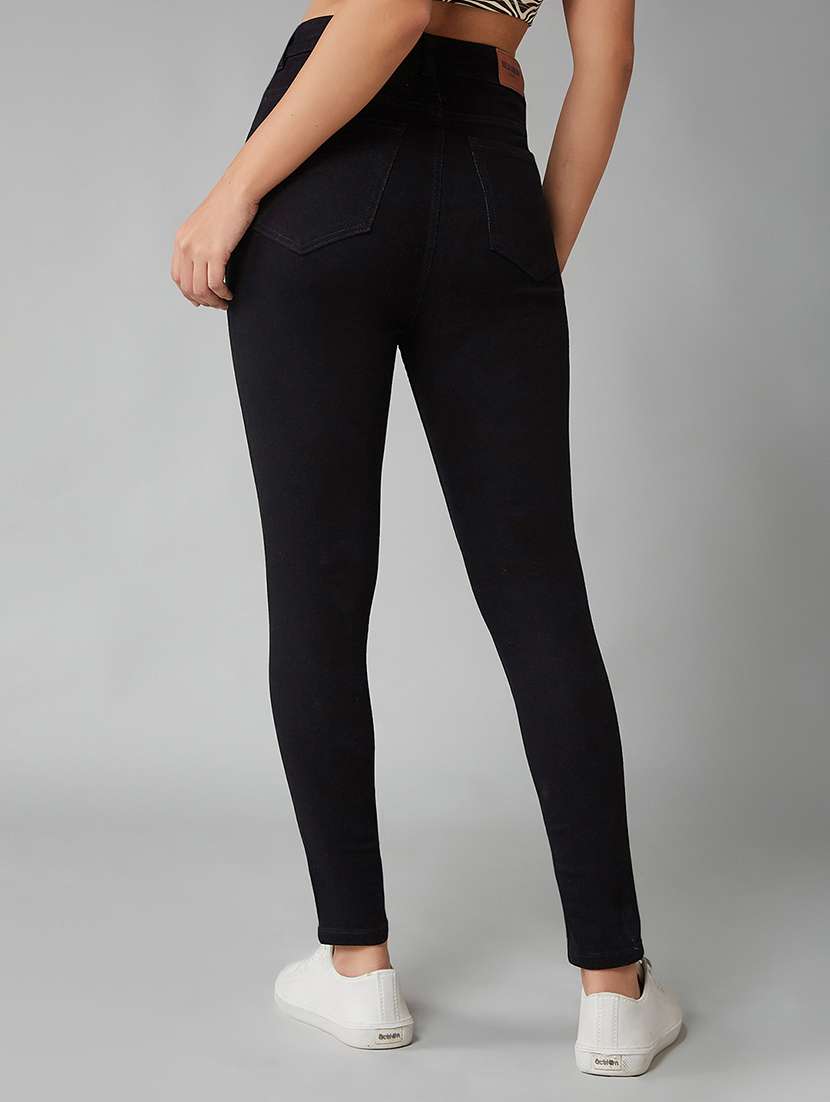 women solid high rise skinny jeans - 22402102 -  Standard Image - 3