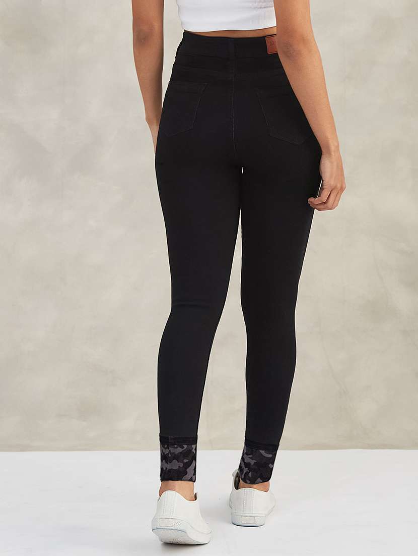 women solid high rise skinny jeans - 22402139 -  Standard Image - 3