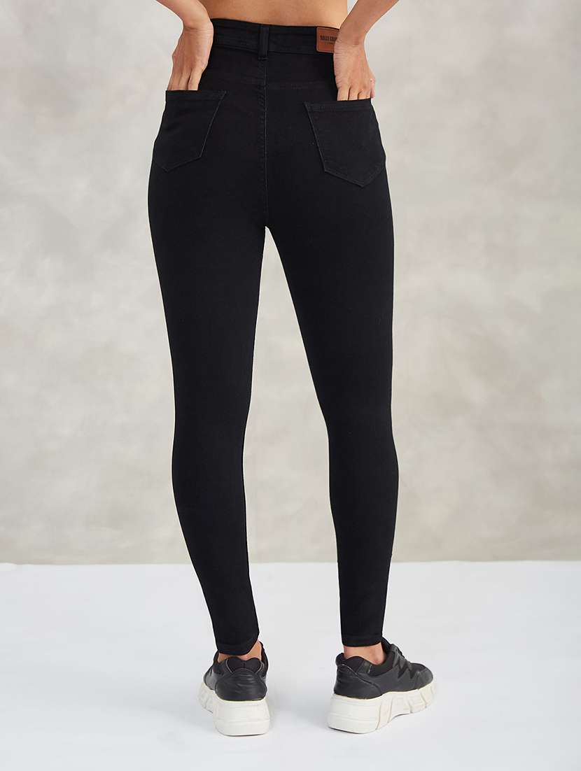 women distressed high rise skinny jeans - 22402163 -  Standard Image - 3