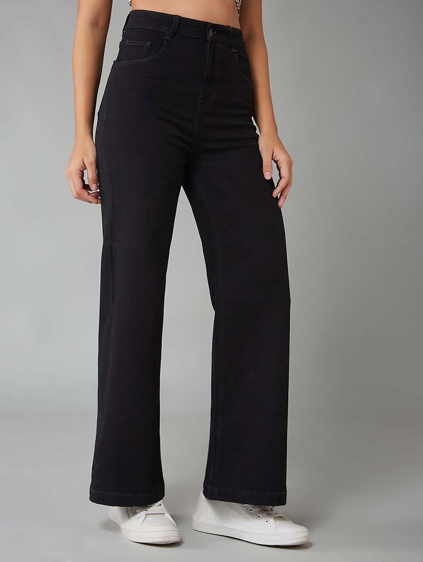 Women Solid High Rise Bootcut Jeans - 22402165 -  Standard Image - 3