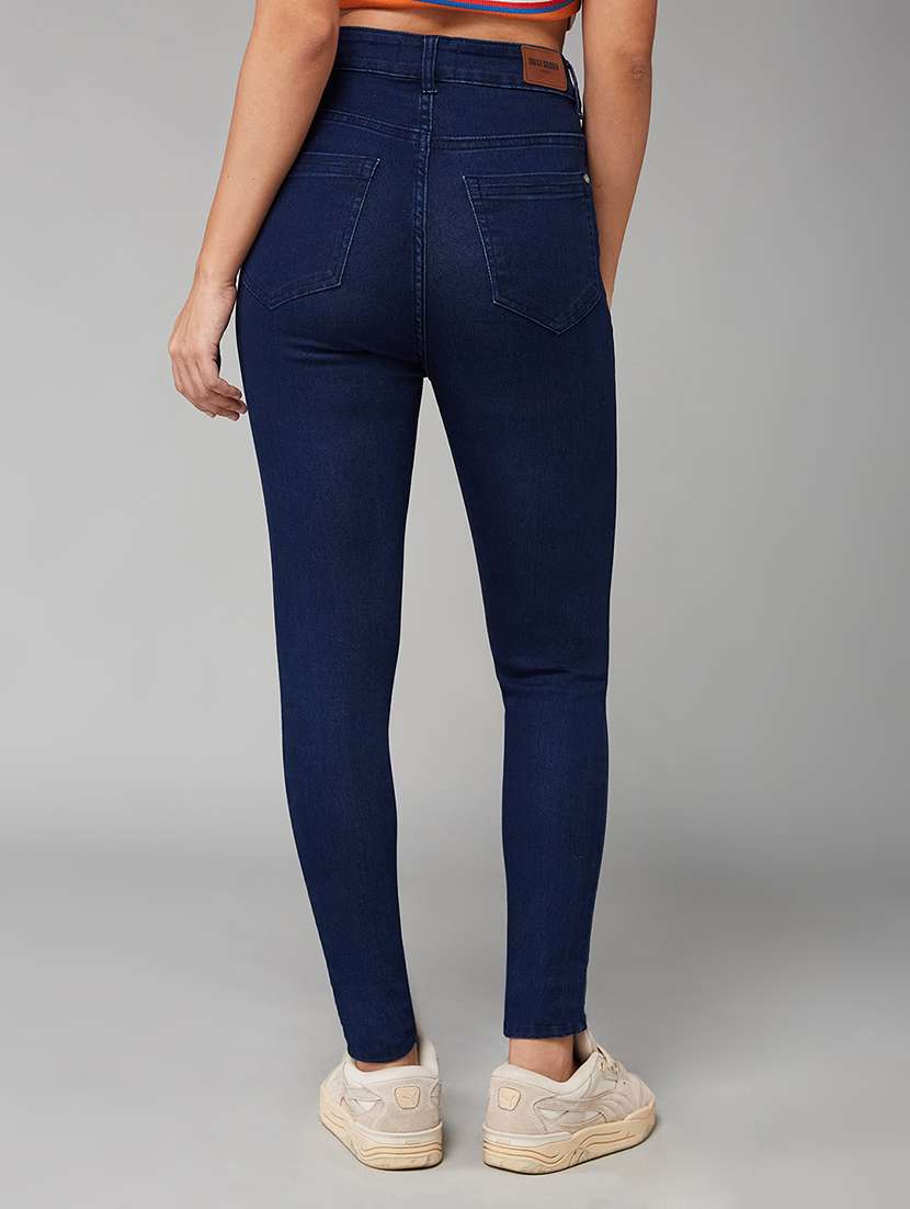 women solid high rise skinny jeans - 22402192 -  Standard Image - 3