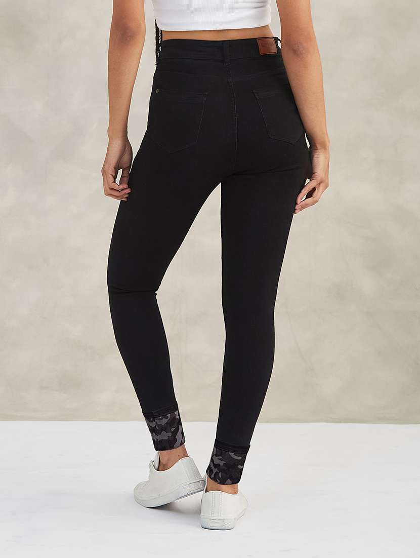 women printed high rise skinny jeans - 22402200 -  Standard Image - 3