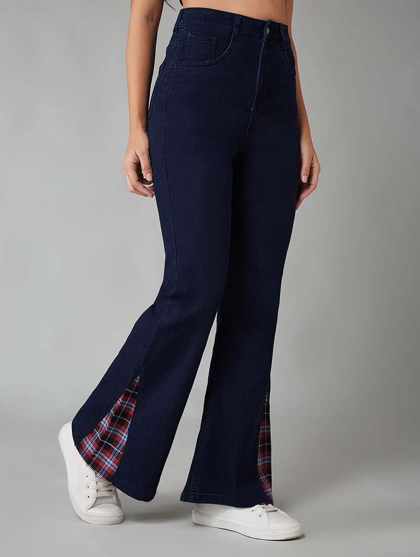 women high rise bootcut jeans