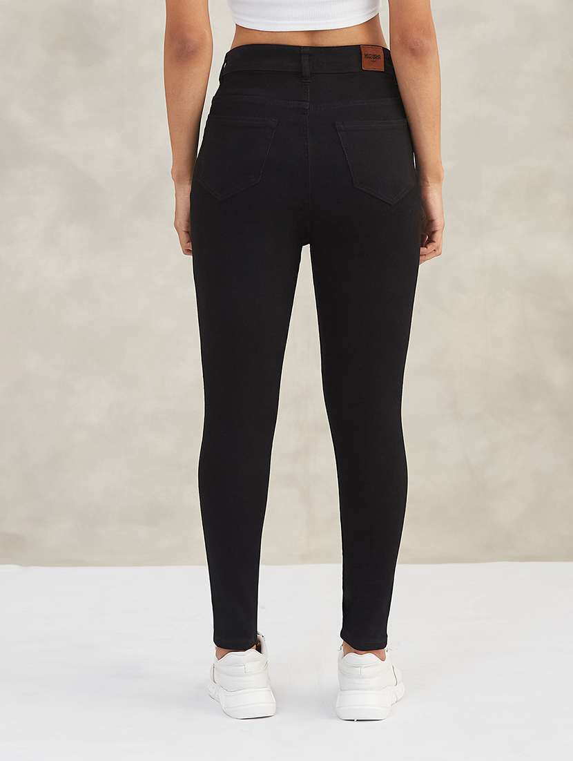 women solid high rise skinny jeans - 22402257 -  Standard Image - 3