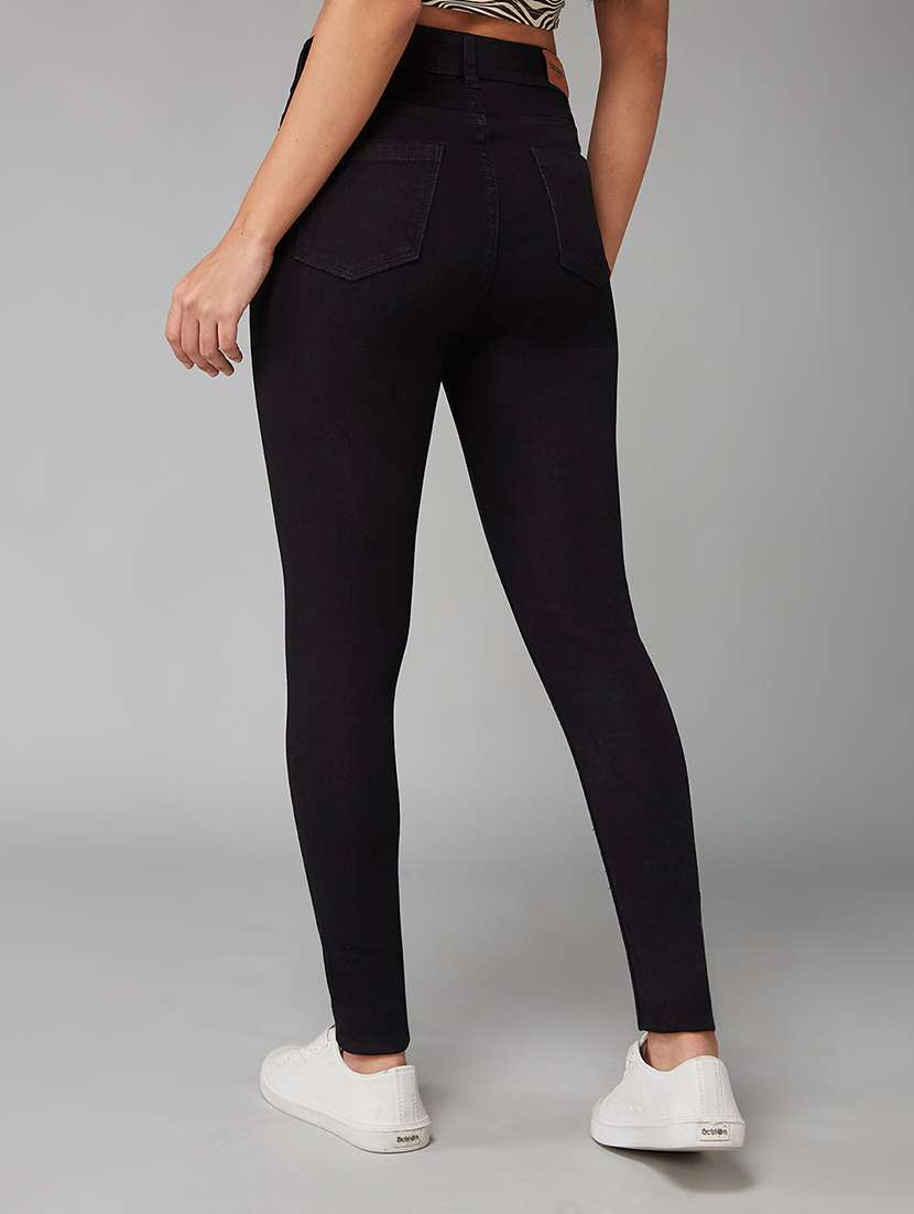 women solid high rise skinny jeans - 22402282 -  Standard Image - 3