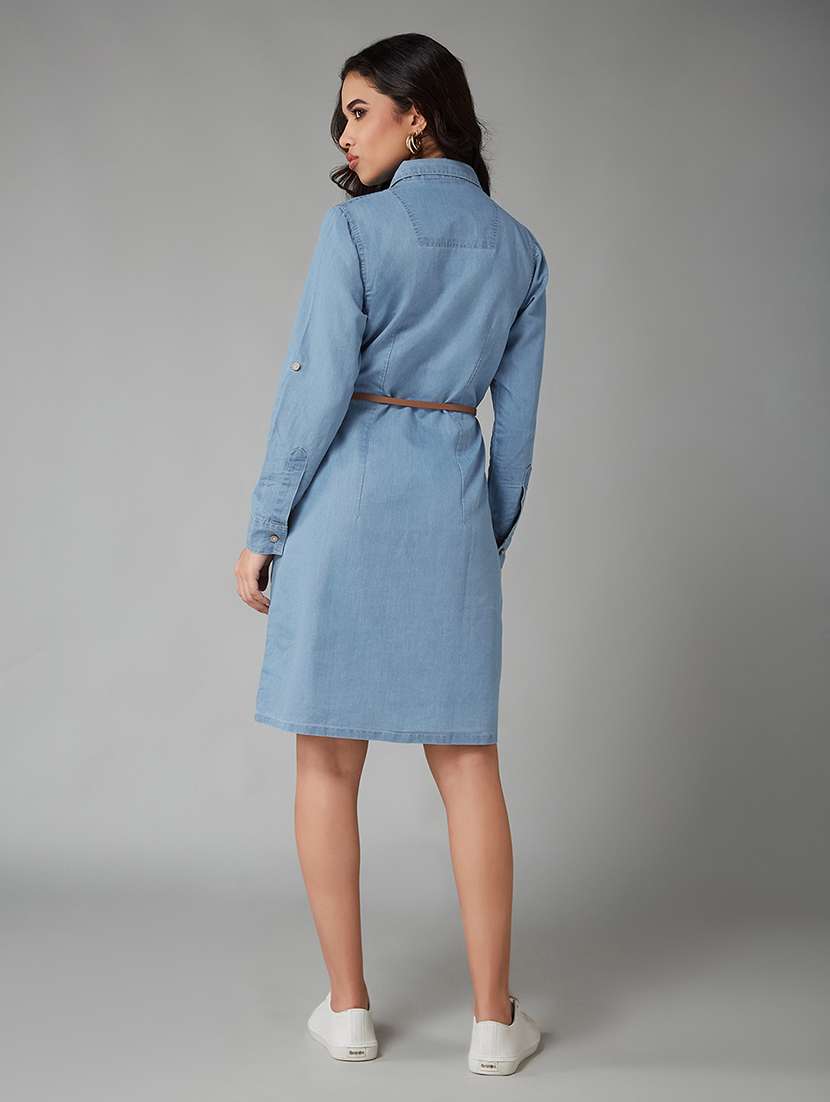 blue cotton shirt dress - 22402383 -  Standard Image - 3