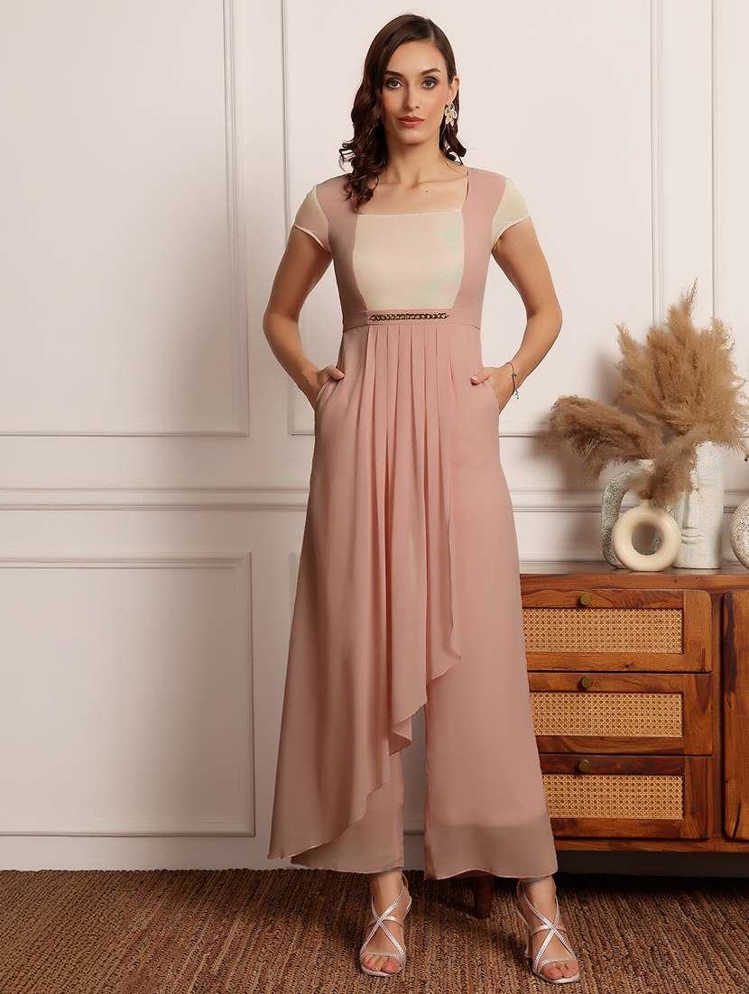 women solid short sleeve jumpsuit