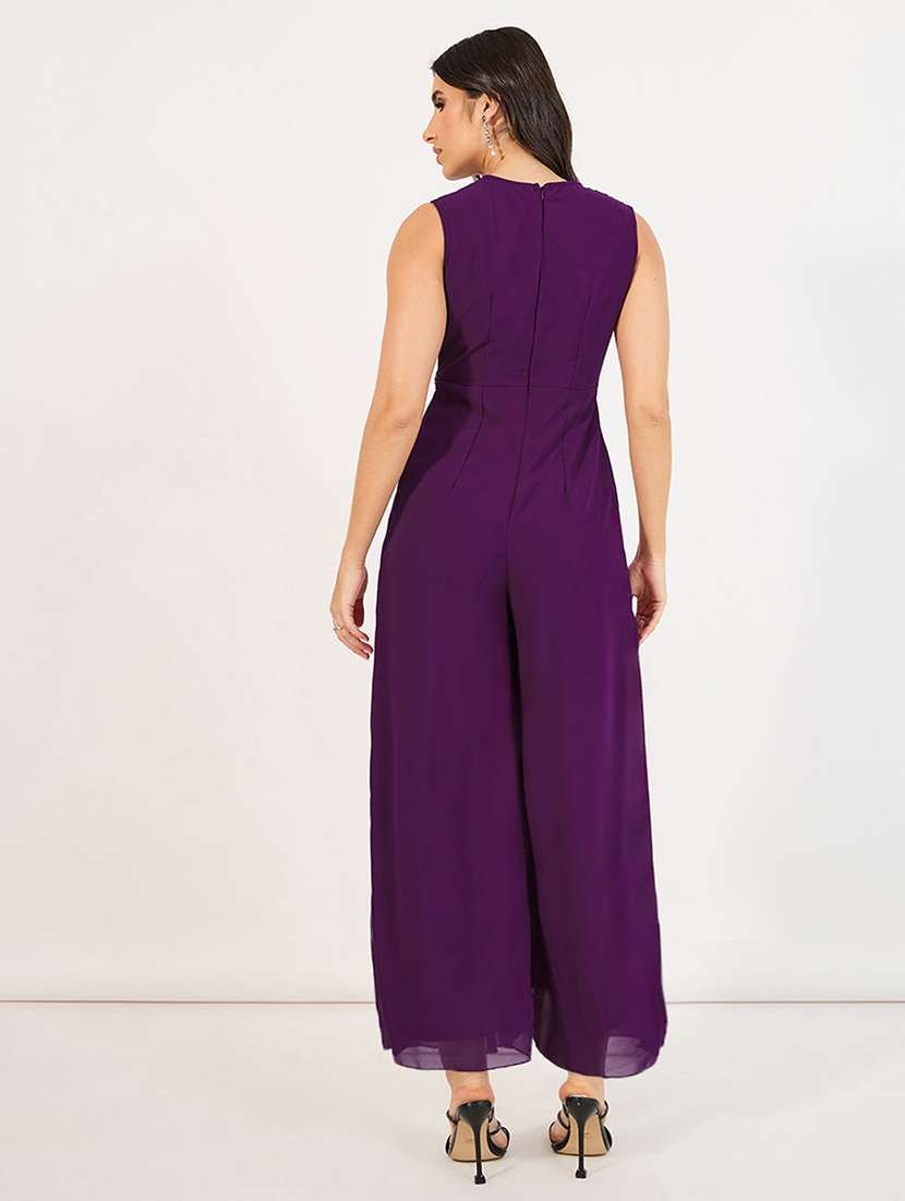women sequined sleeveless flared jumpsuit - 22402546 -  Standard Image - 3