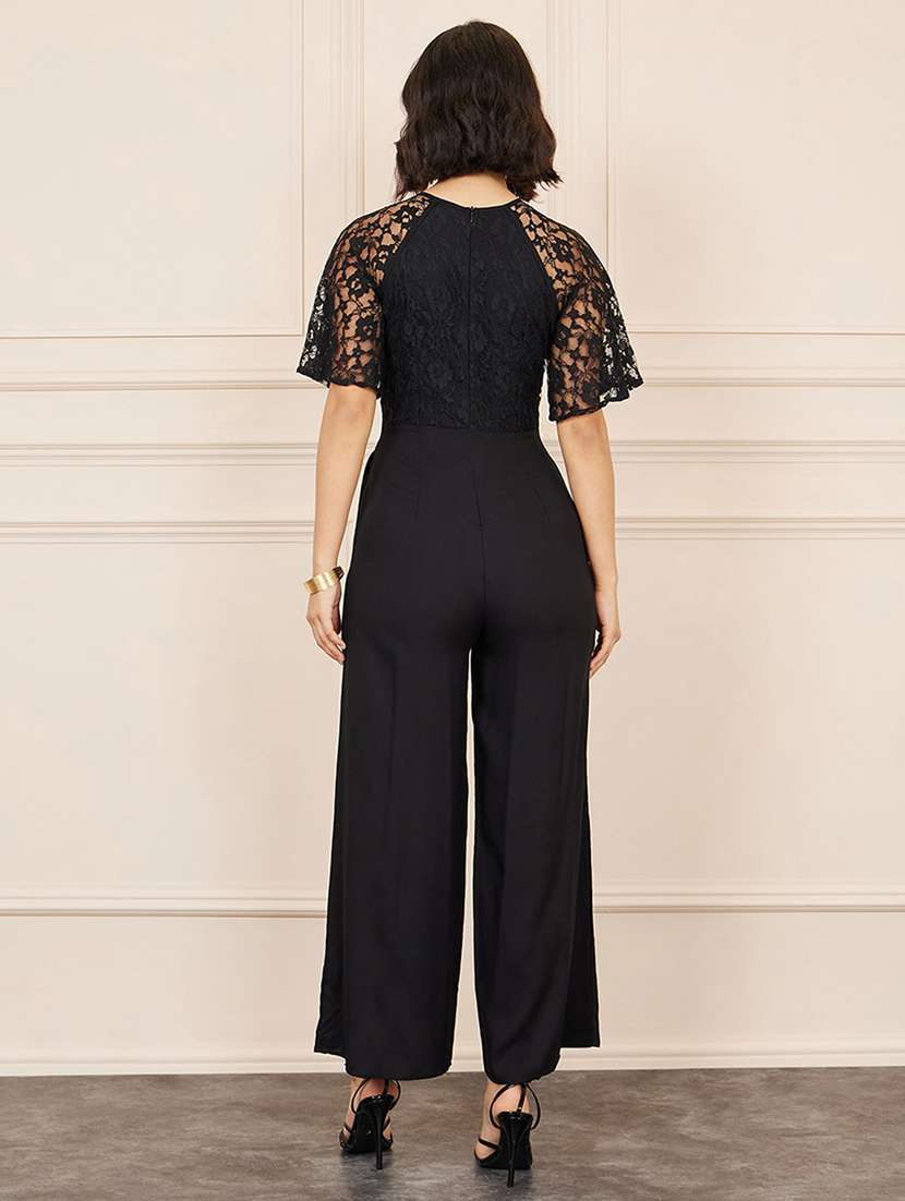 women soldi short sleeve lace jumpsuit - 22402547 -  Standard Image - 3