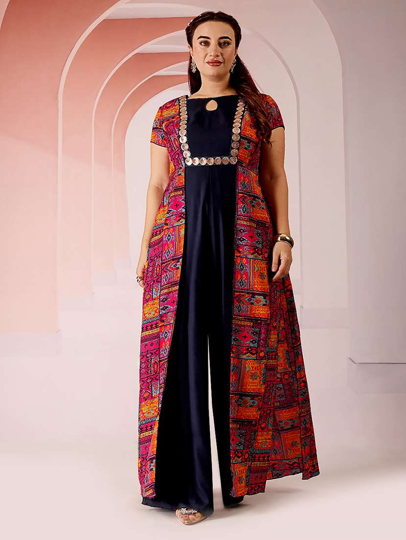 women printed short sleeve jumpsuit