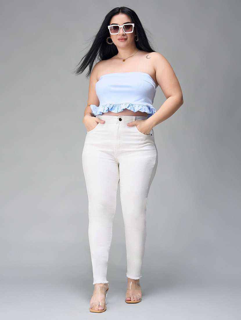 women solid high rise slim fit jean - 22402605 -  Standard Image - 3