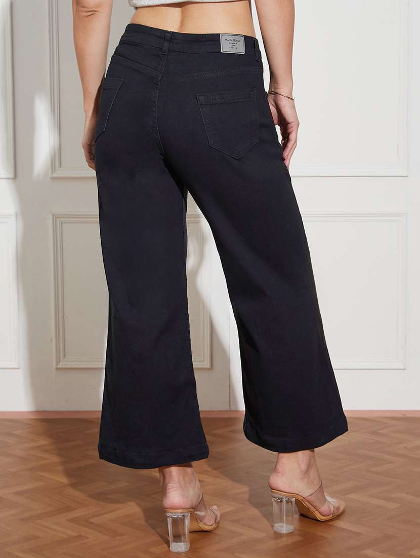 women solid mid rise bootcut jeans - 22402625 -  Standard Image - 3