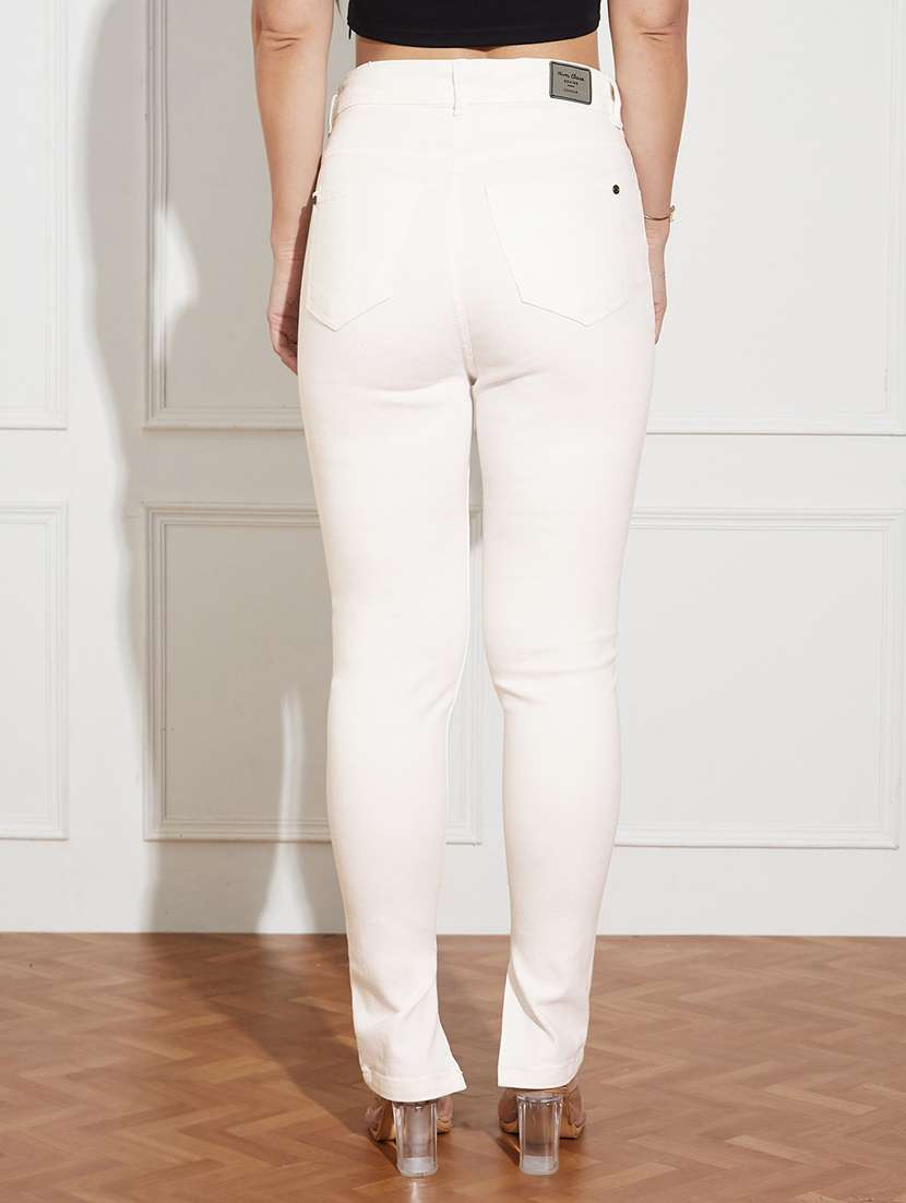 women solid high rise slim fi jeans - 22402632 -  Standard Image - 3