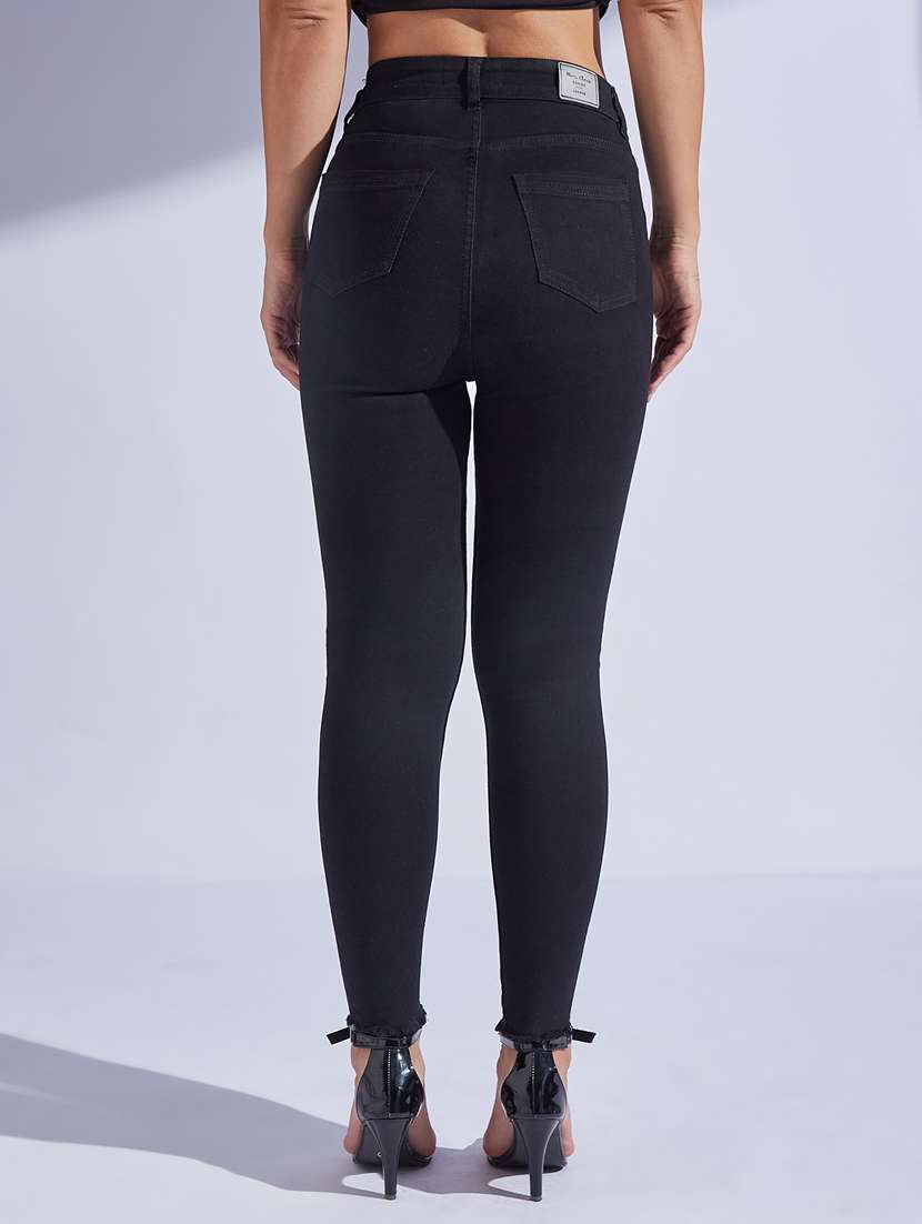 women solid high rise skinny jeans - 22402636 -  Standard Image - 3