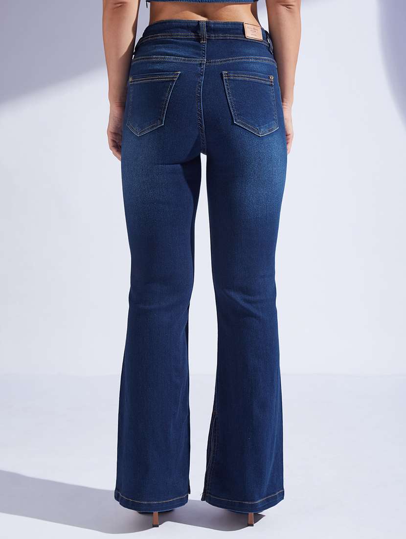 Women Solid High Rise Bootcut Jeans - 22402642 -  Standard Image - 3