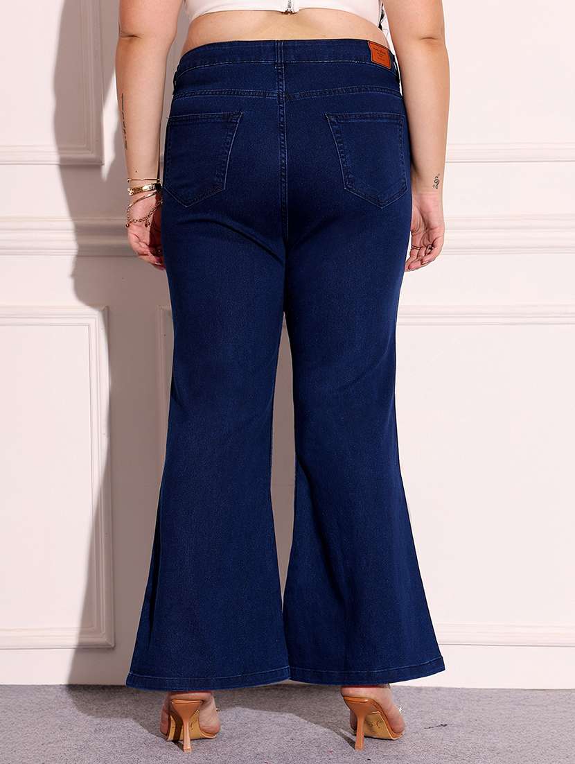 women solid high rise bootcut jean - 22402717 -  Standard Image - 3