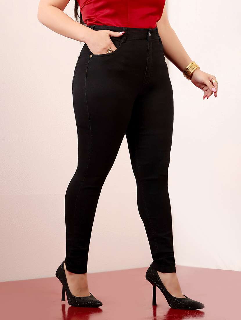 women solid high rise skinny jean - 22402759 -  Standard Image - 3