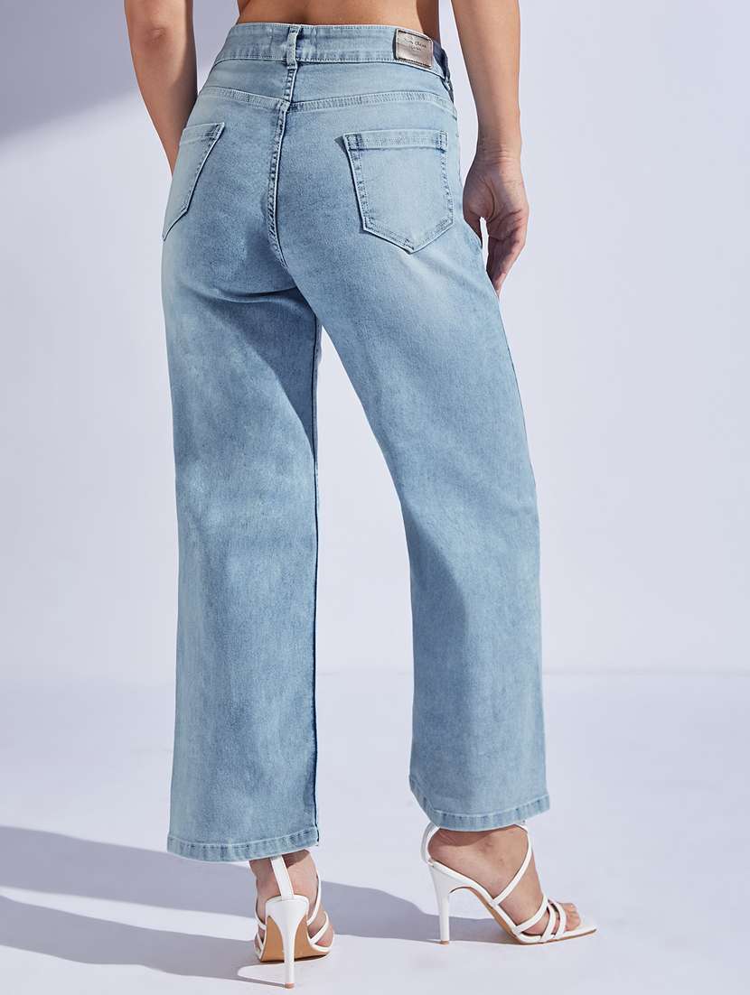 women solid mid rise straight jeans - 22402787 -  Standard Image - 3