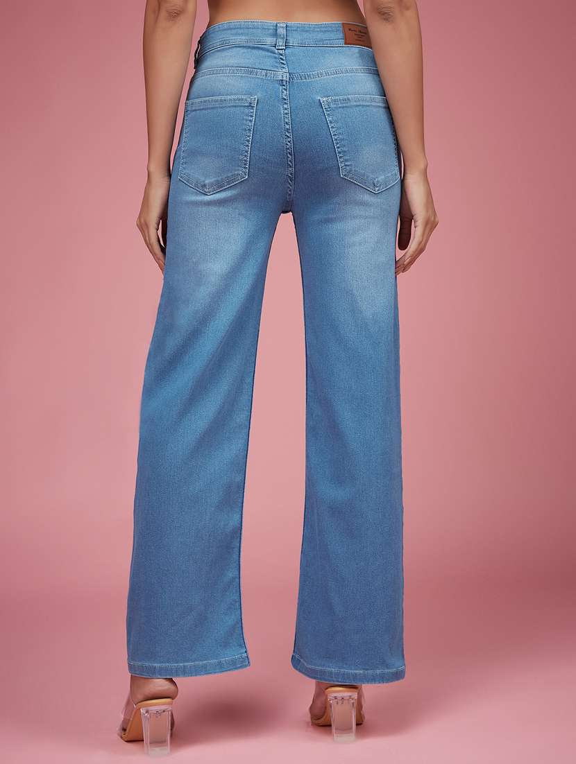 women solid mid rise bootcut jeans - 22402854 -  Standard Image - 3