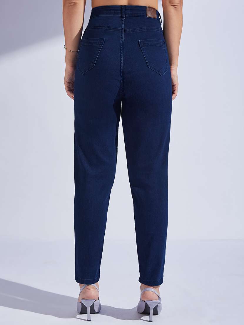 women solid high rise slim fit jeans - 22402896 -  Standard Image - 3