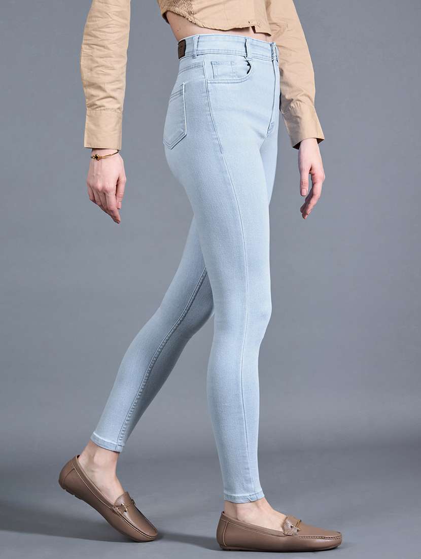women solid high rise skinny jeans - 22402908 -  Standard Image - 3