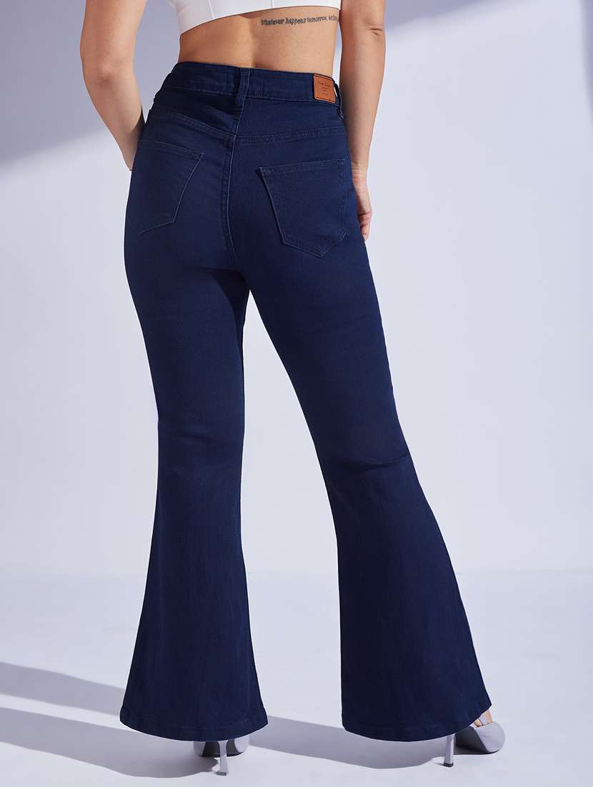 women solid high rise bootcut jean - 22402913 -  Standard Image - 3