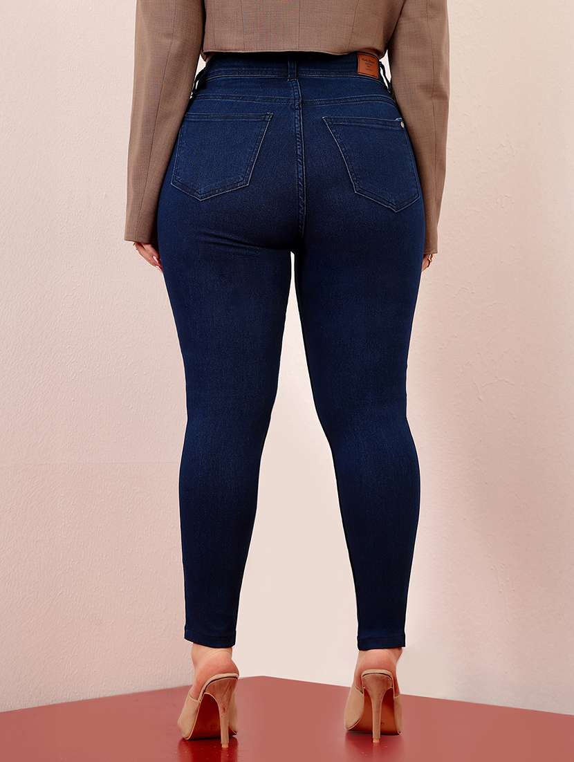 women solid high rise skinny jean - 22402986 -  Standard Image - 3