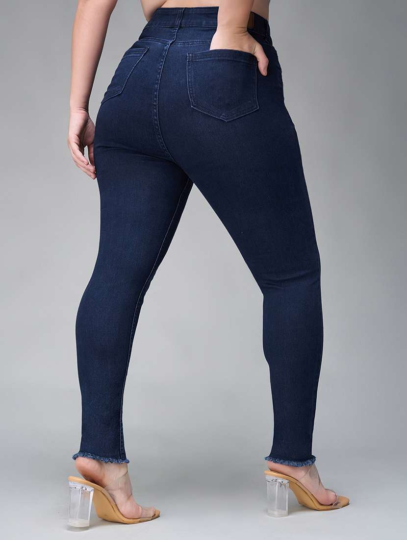 women solid high rise skinny jean - 22403024 -  Standard Image - 3