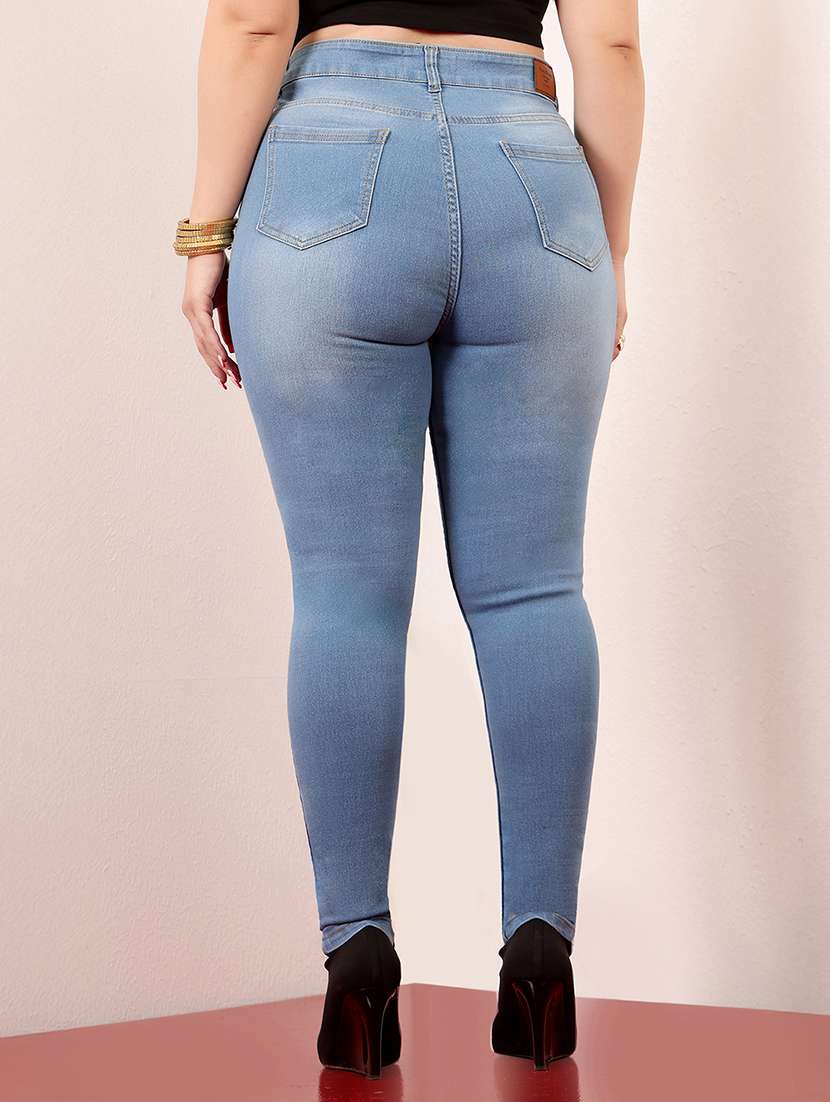 women solid high rise skinny jean - 22403025 -  Standard Image - 3