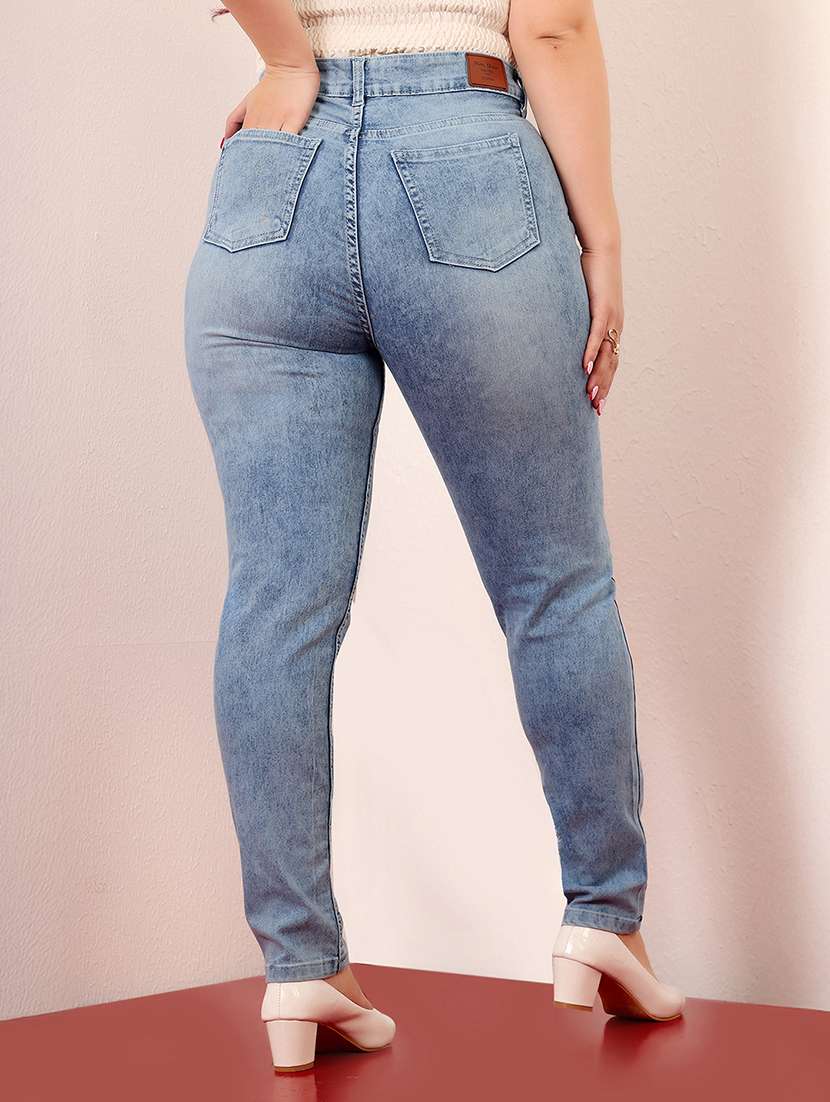 Women Solid High Rise Slim Fit Jean - 22403049 -  Standard Image - 3