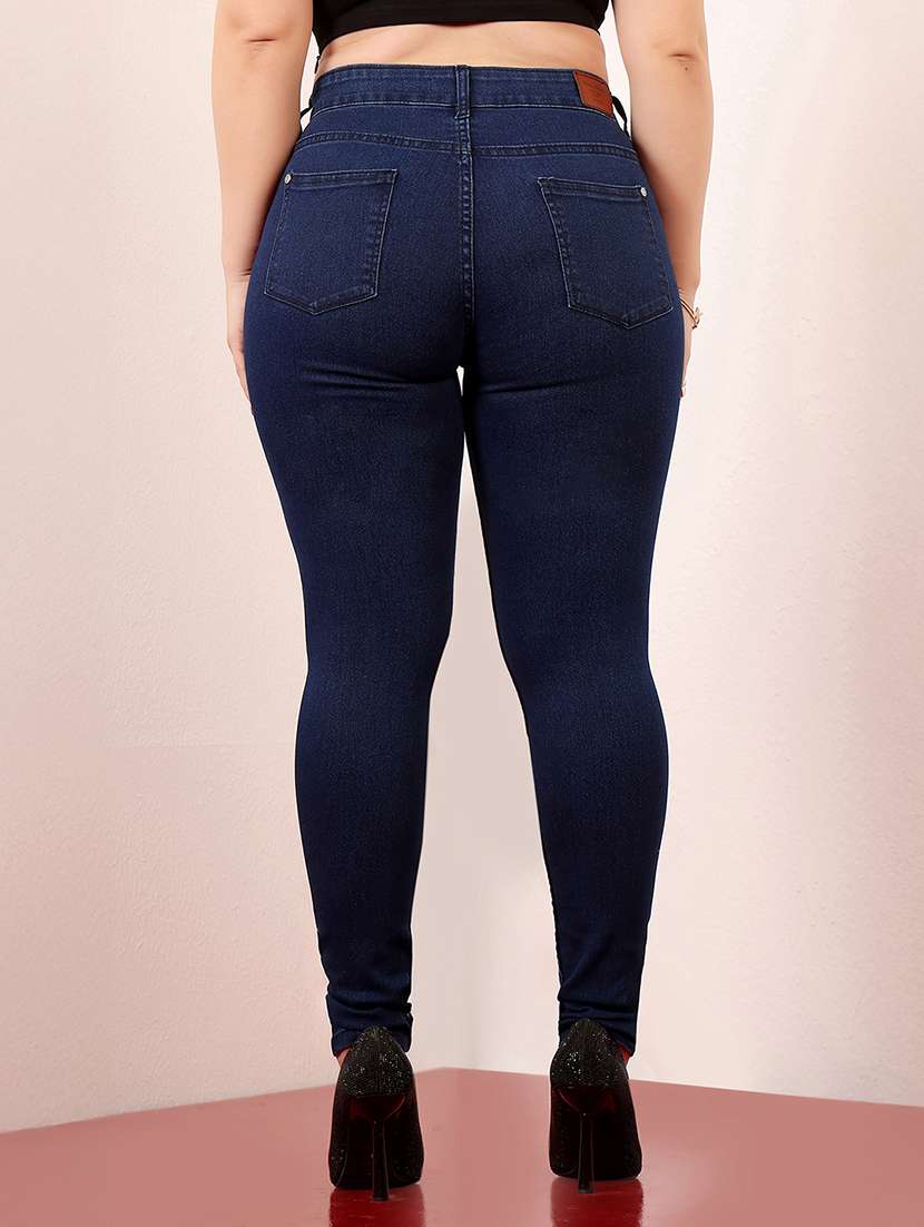 women solid high rise skinny jean - 22403055 -  Standard Image - 3