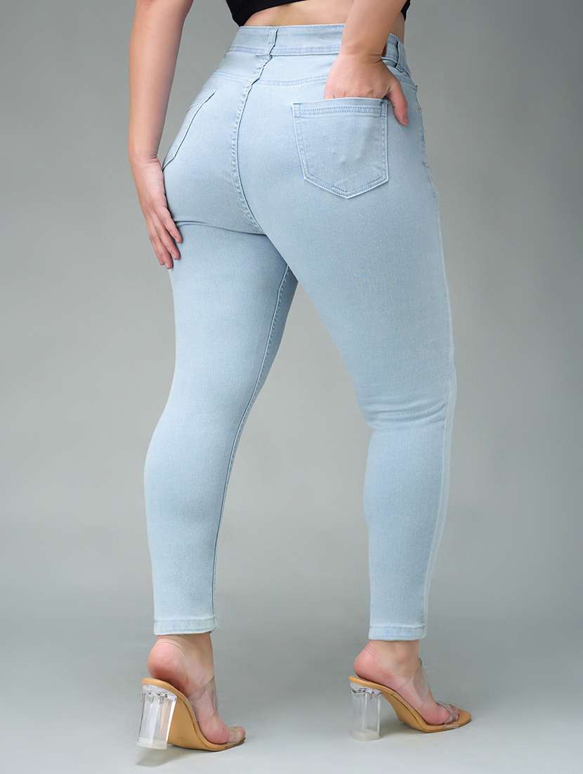 women solid high rise skinny jean - 22403094 -  Standard Image - 3