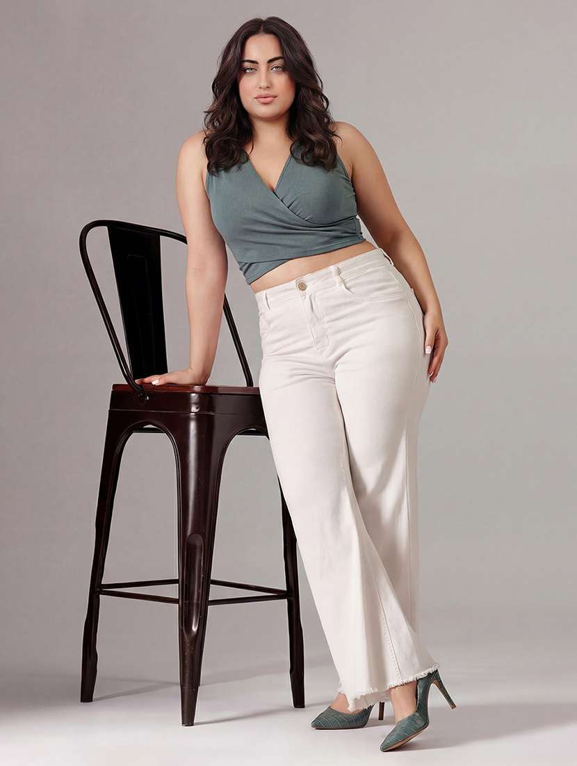 Women Solid High Rise Bootcut Jeans - 22403101 -  Standard Image - 3