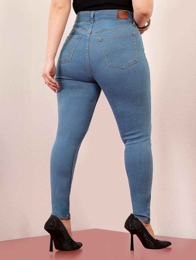 women solid high rise skinny jean - 22403122 -  Standard Image - 3