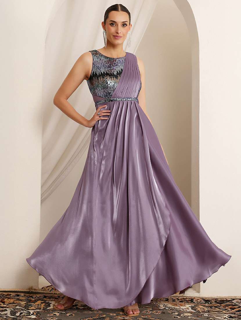 women sequined sleeveless flared dress - 22403202 -  Standard Image - 3