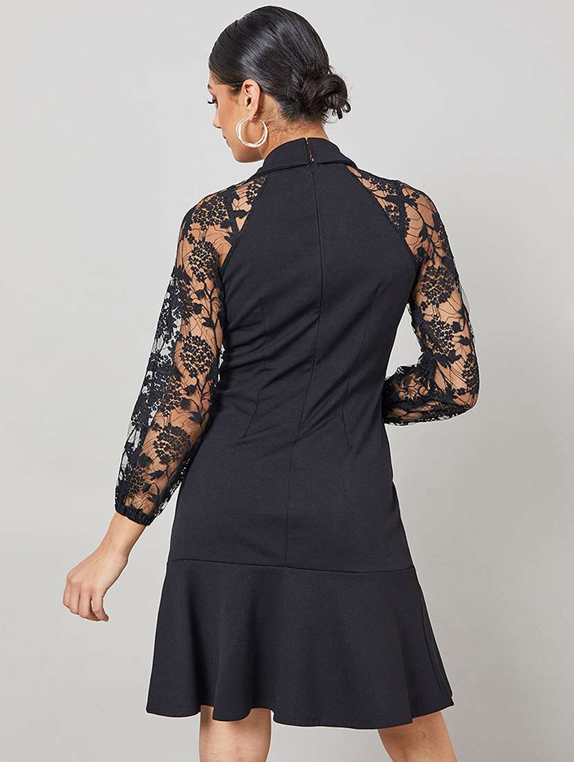 women self designed bishop sleeve tiered dress - 22403208 -  Standard Image - 3