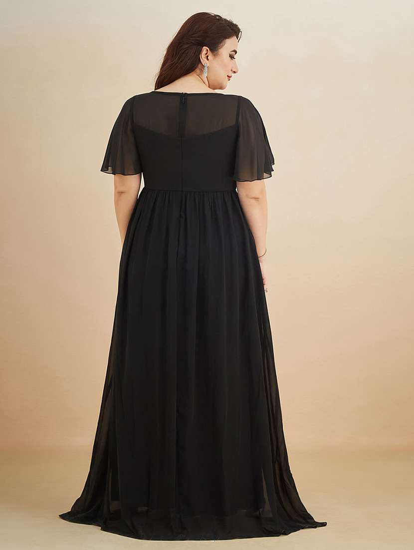 women plus size embroidered flared sleeve dress - 22403219 -  Standard Image - 3