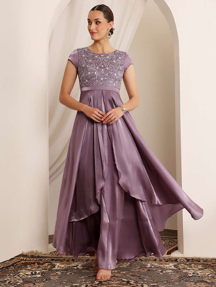 women embellished short sleeve fit & flare dress - 22403253 -  Standard Image - 3
