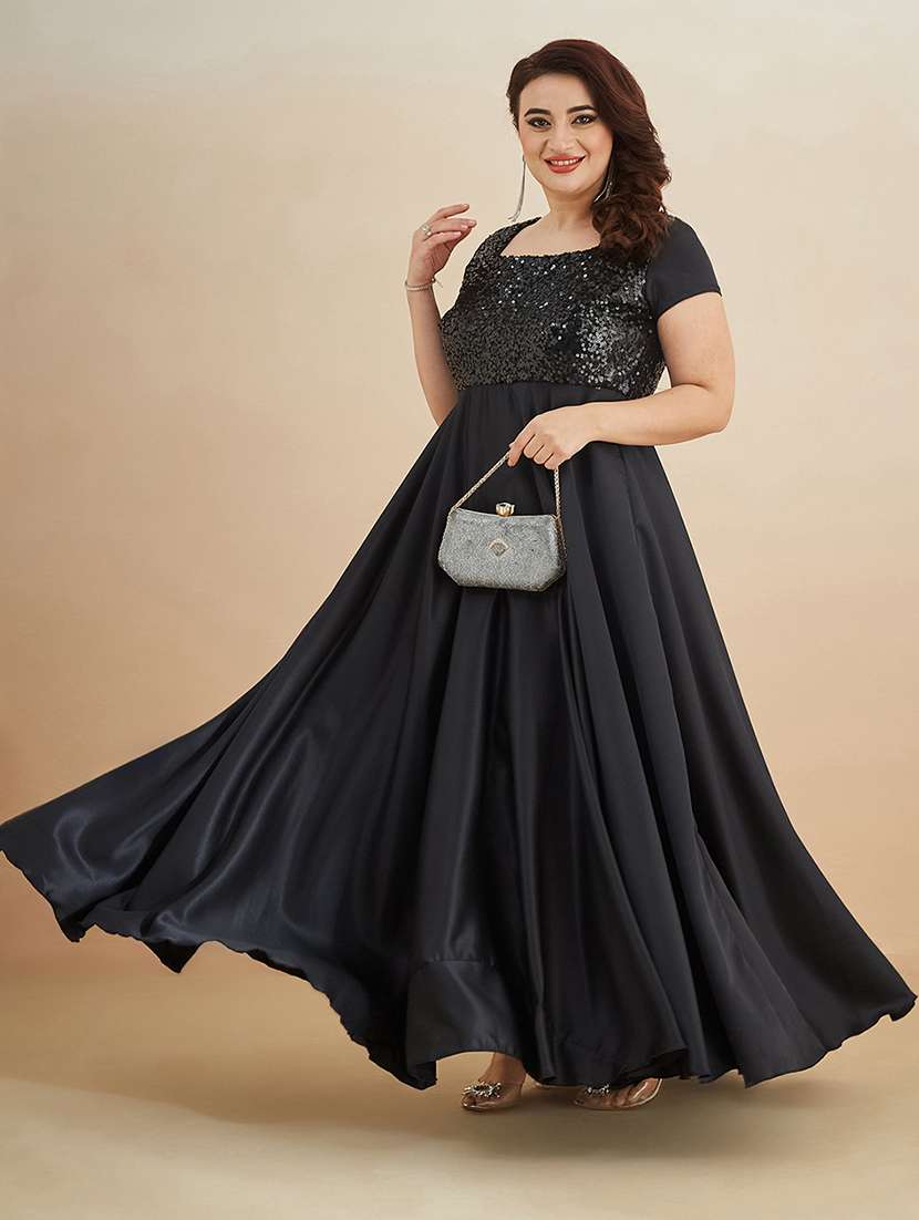 women plus size sequined short sleeve dress