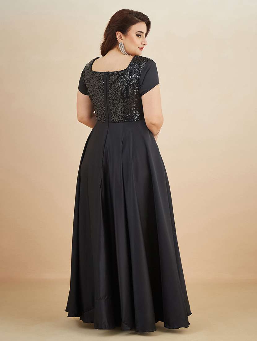 women plus size sequined short sleeve dress - 22403255 -  Standard Image - 3