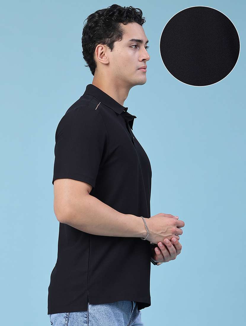 men solid short sleeves polo t-shirt - 22403710 -  Standard Image - 3