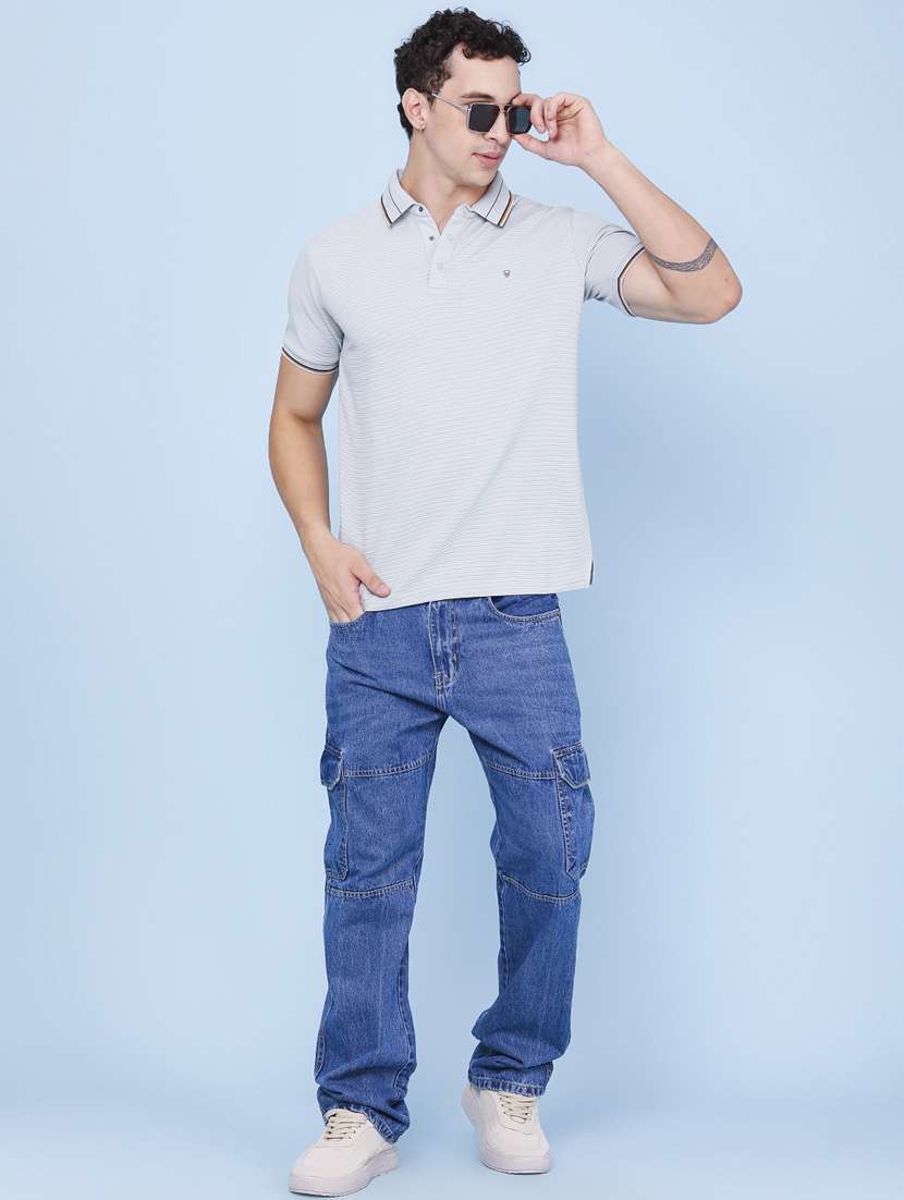 men solid short sleeve slim fit polo t-shirt - 22403717 -  Standard Image - 5