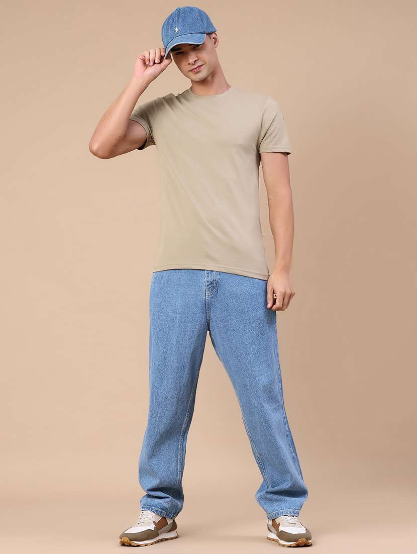 men solid mid rise baggy jeans - 22403732 -  Standard Image - 5