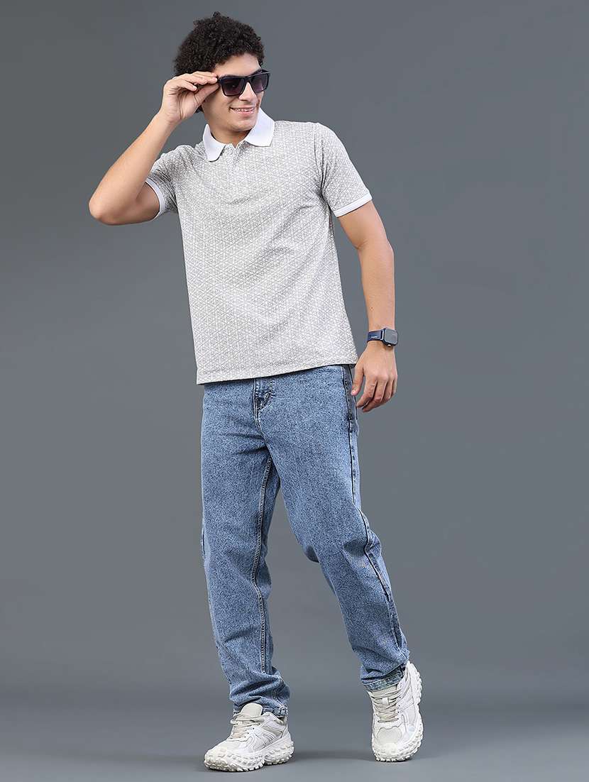 men printed short sleeves polo t-shirt - 22403743 -  Standard Image - 5