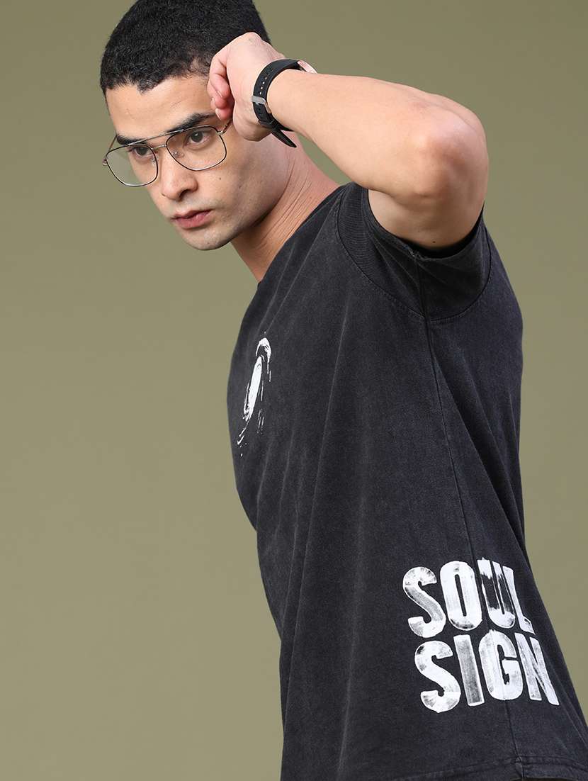 men printed short sleeve regular fit t-shirt
